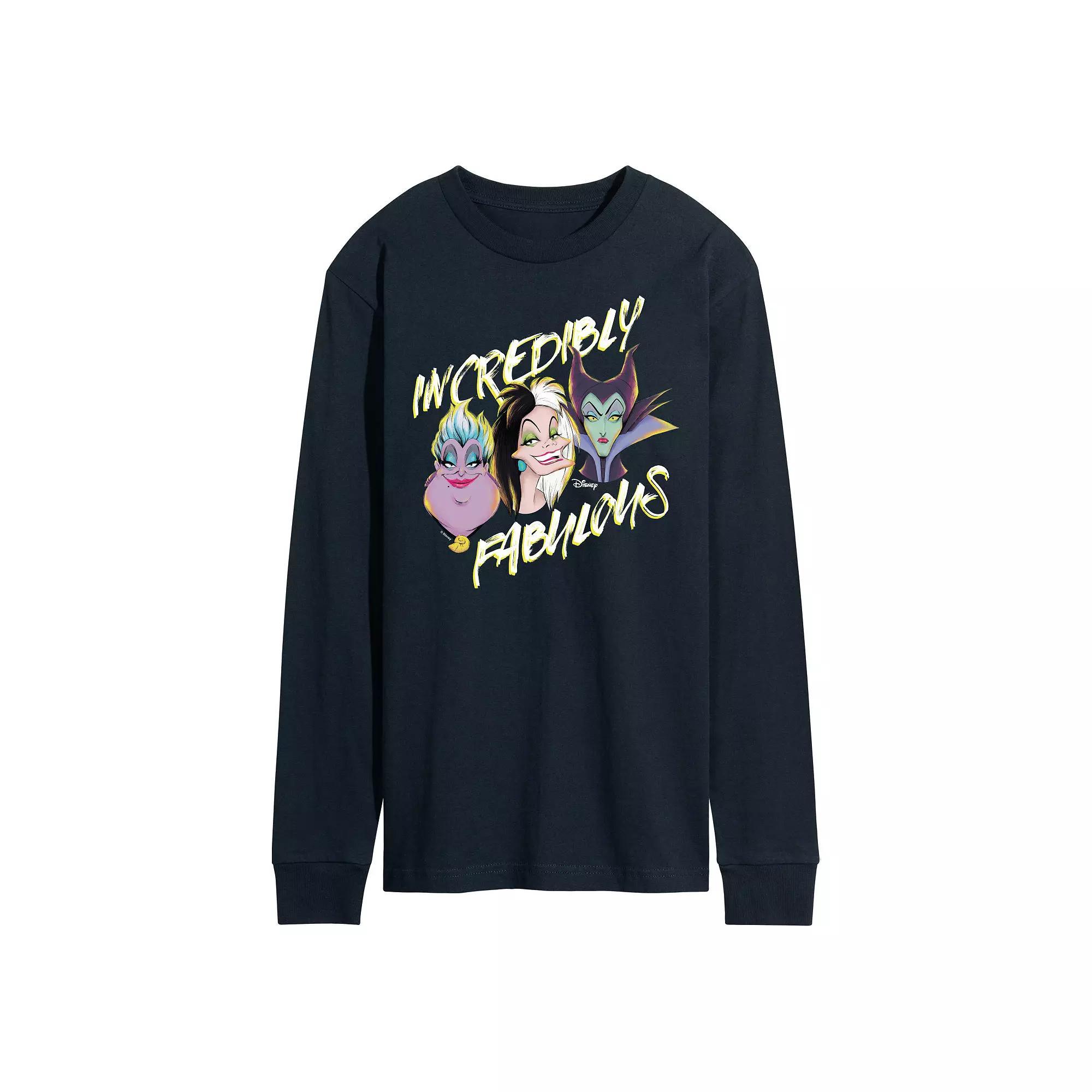 Disney Villains Mens Incredibly Fabulous Long Sleeve Graphic Tee Product Image