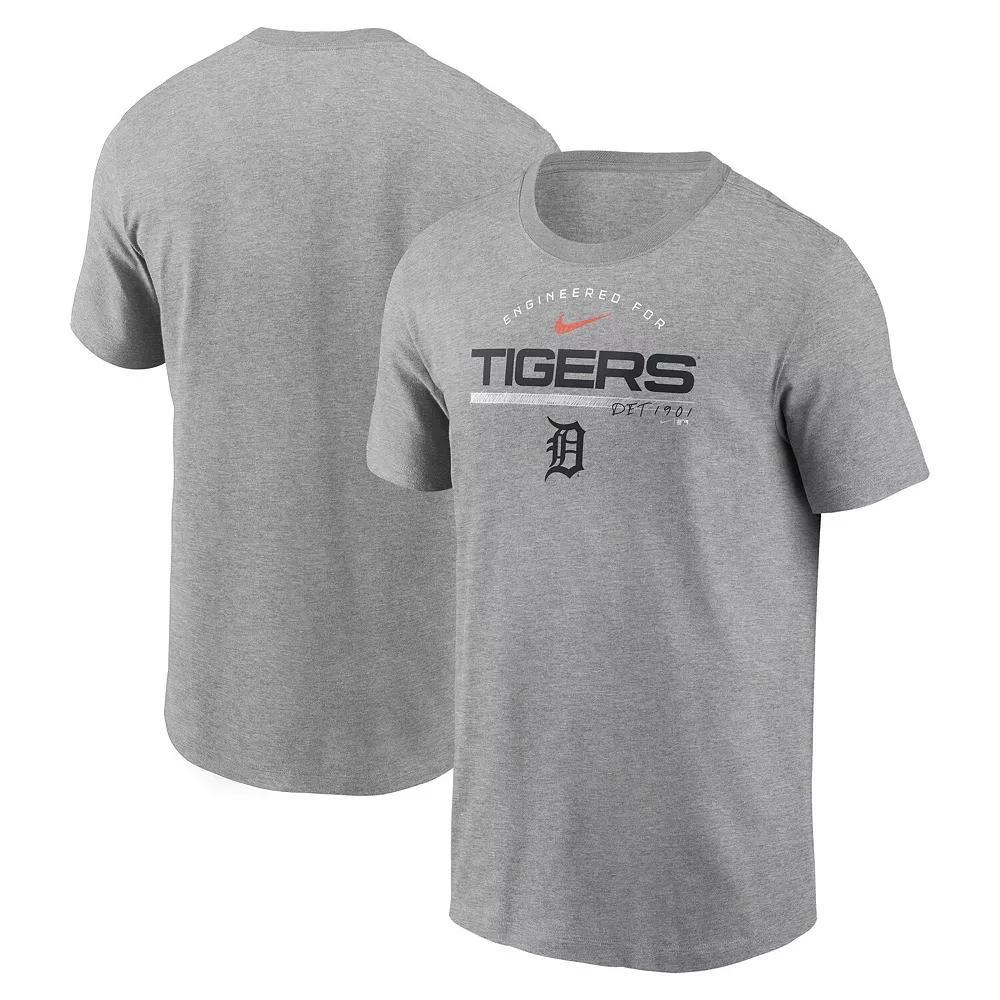 Men's Nike Heather Gray Detroit Tigers Team Engineered Performance T-Shirt, Size: Small, Grey Product Image