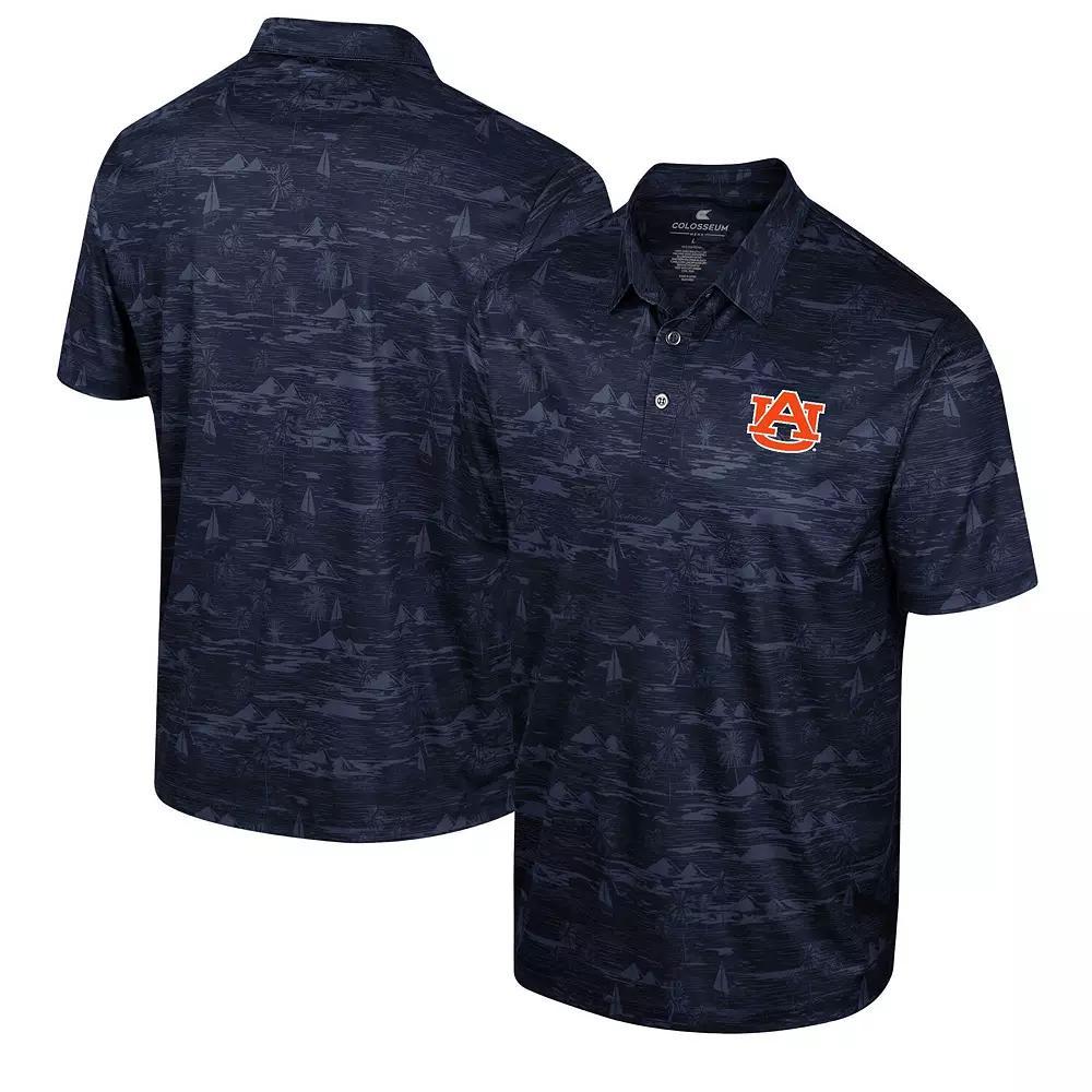 Men's Colosseum Navy Auburn Tigers Daly Print Polo, Size: XL, Blue Product Image