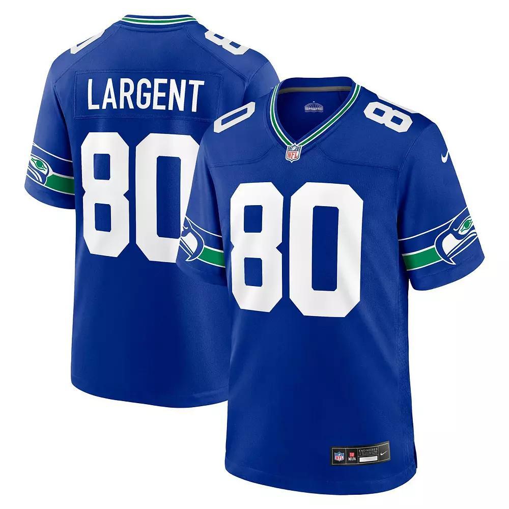 Men's Nike Steve Largent Royal Seattle Seahawks Throwback Retired Player Game Jersey, Size: Medium, Blue Product Image