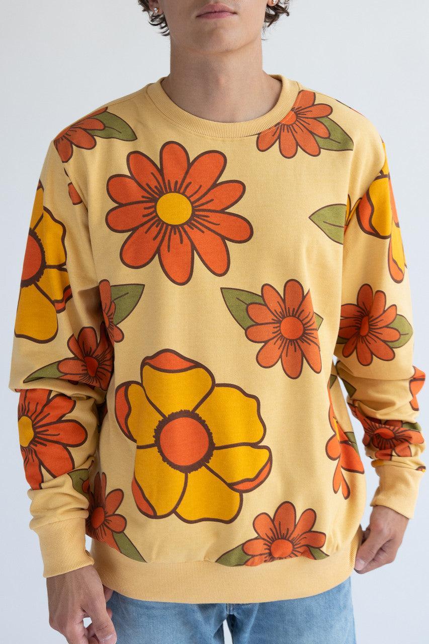 Orange Flowers Sweatshirt Product Image