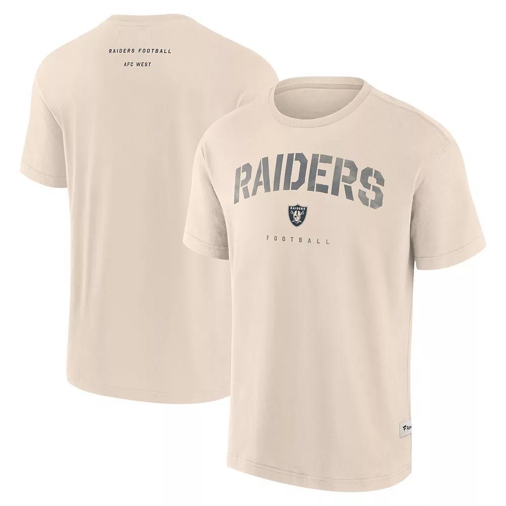 Men's Fanatics Cream Las Vegas Raiders Elements Weathered Tonal Future Ground T-Shirt, Size: 2XL, Lvr Beige Product Image