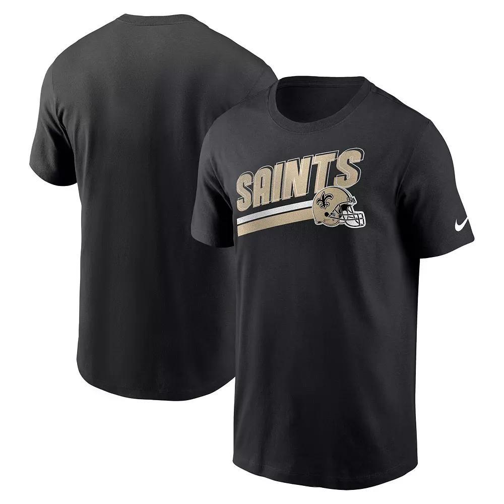 Men's Nike Black New Orleans Saints Essential Blitz Lockup T-Shirt, Size: Small Product Image