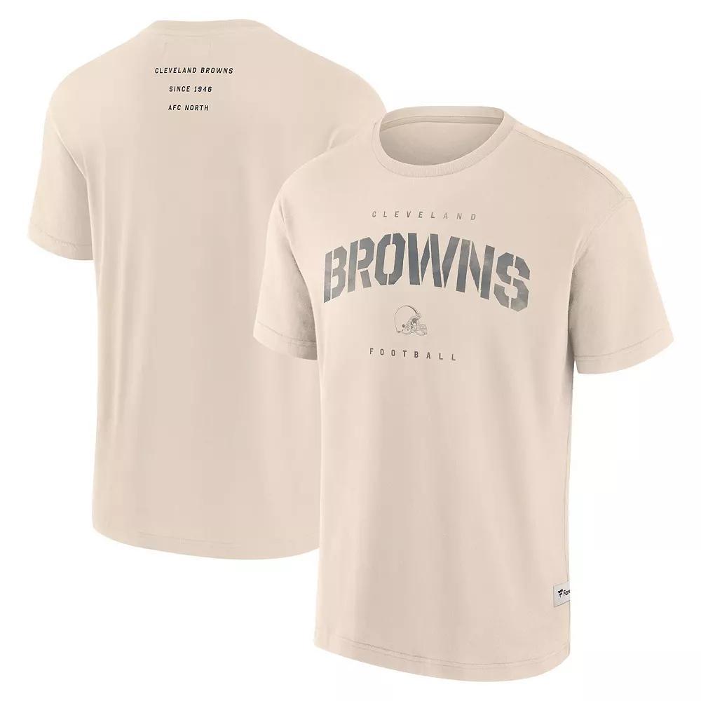 Men's Fanatics Cream Dallas Cowboys Elements Future Ground Lettering T-Shirt, Size: Large, Beige Product Image