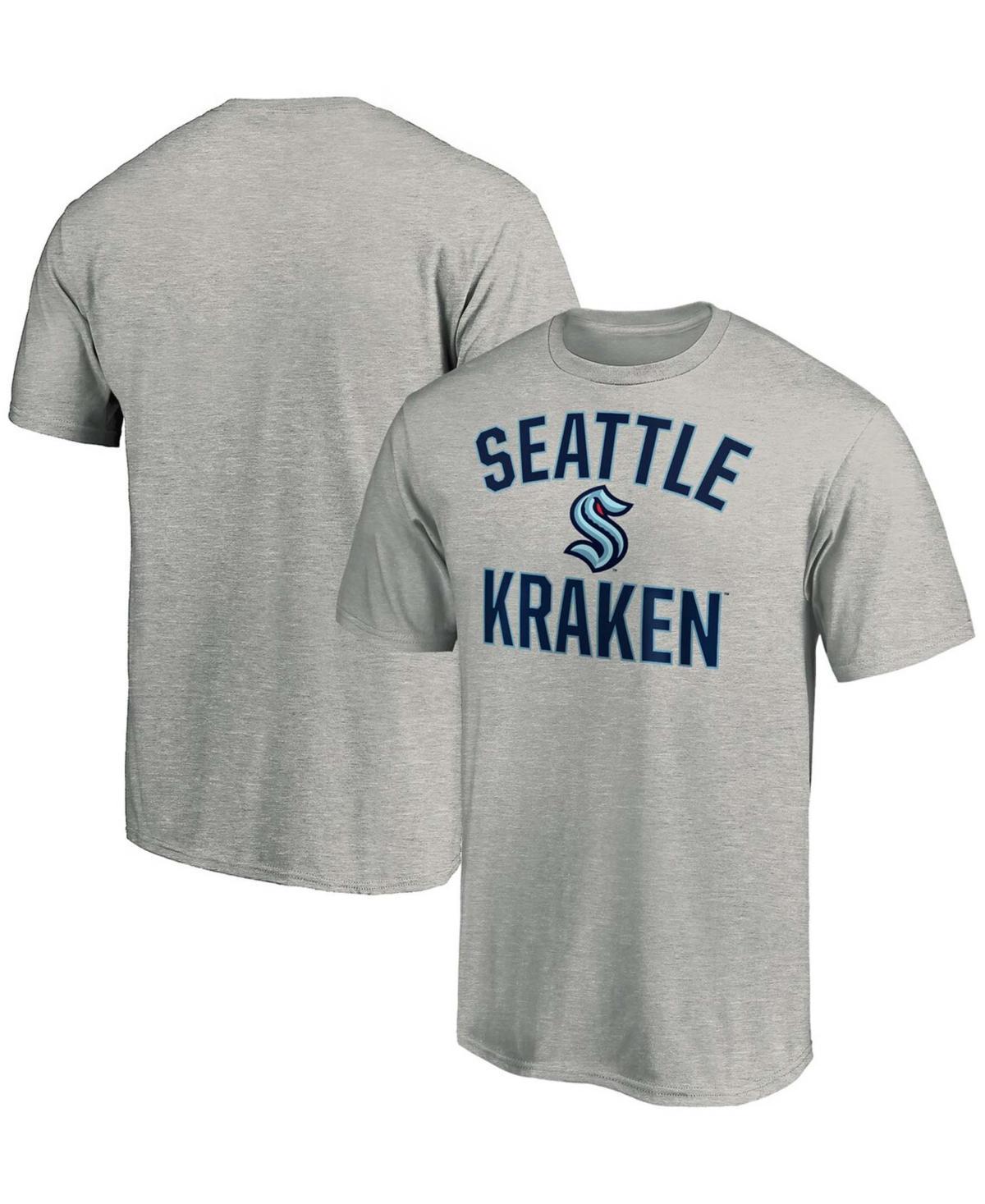 Men's Fanatics Branded Heather Gray Seattle Kraken Victory Arch T-Shirt, Size: Large, Krk Grey Product Image
