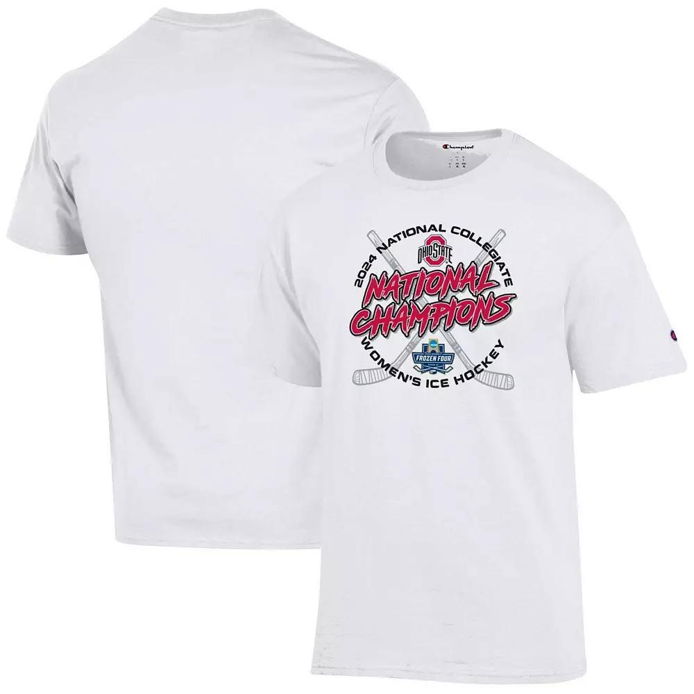 Unisex Champion White Ohio State Buckeyes 2024 NCAA Women's Ice Hockey National Champions Locker Room T-Shirt, Size: 3XL Product Image