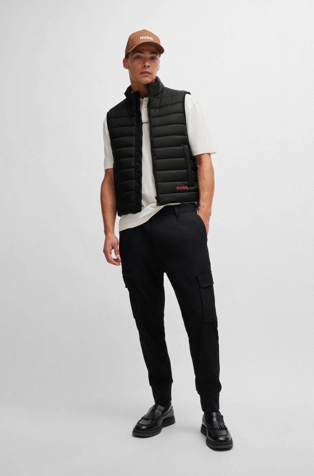 Water-repellent slim-fit gilet with logo detail Product Image