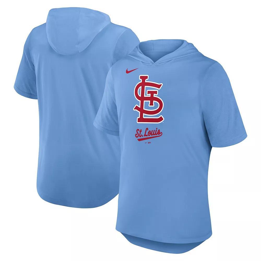 Men's Nike Light Blue St. Louis Cardinals Tri-Blend Performance Hoodie T-Shirt, Size: 2XL Product Image