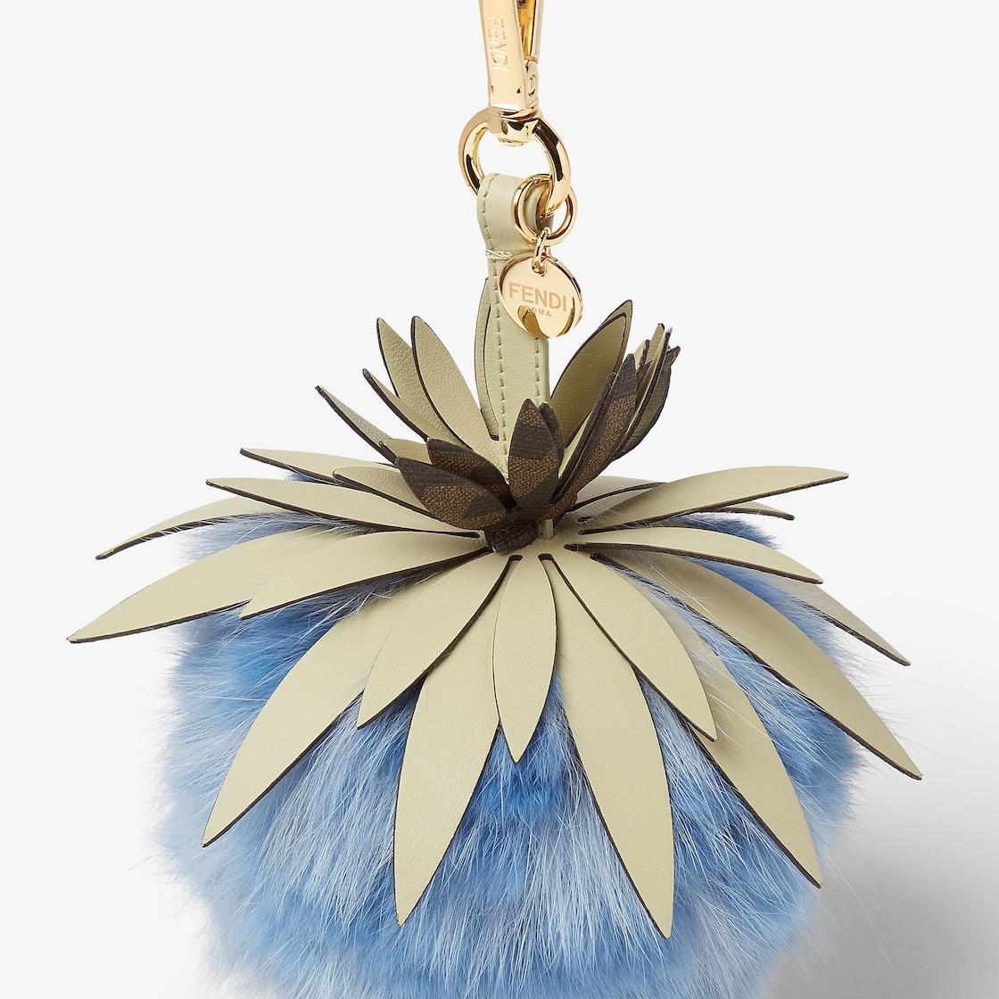 Fendi Pineapple CharmBlue fox and rabbit fur charm Product Image