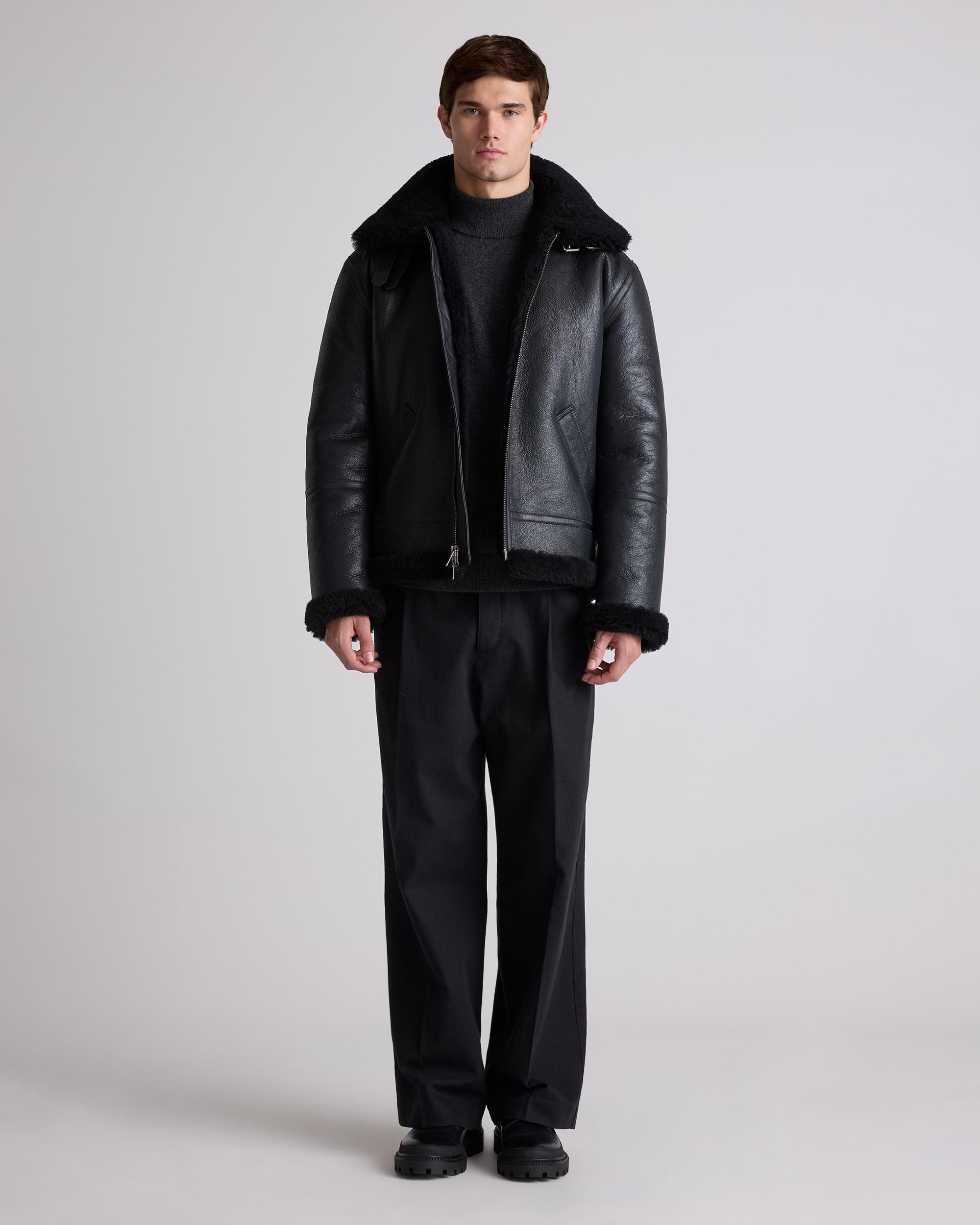 Quince | Men's 100% Shearling Bomber Jacket Leather Product Image