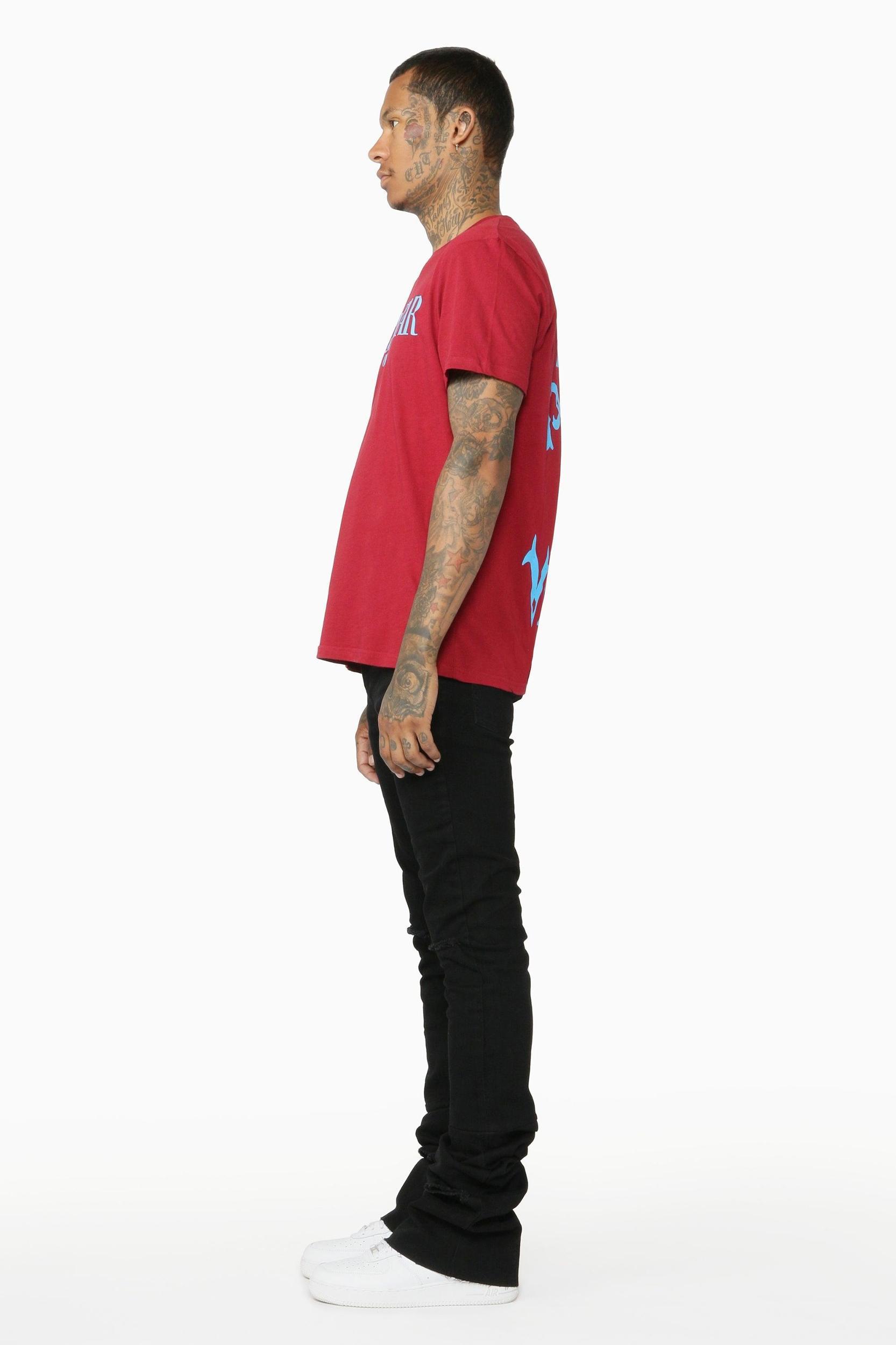 Josiah Black Super Stacked Flare Jean Male Product Image