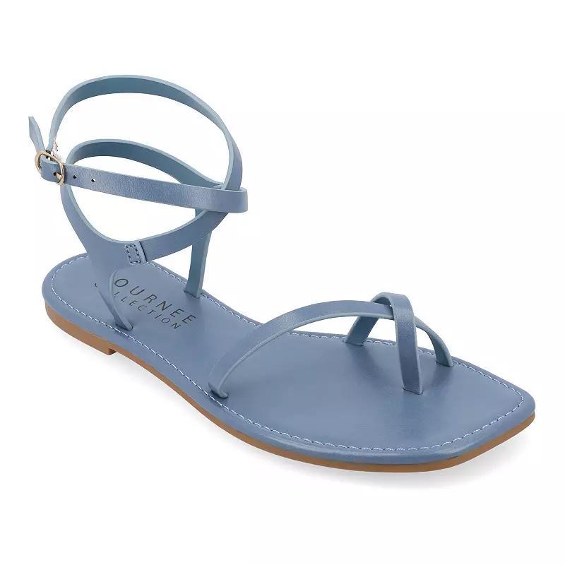 Journee Charra Womens Strappy Sandals Brown Product Image