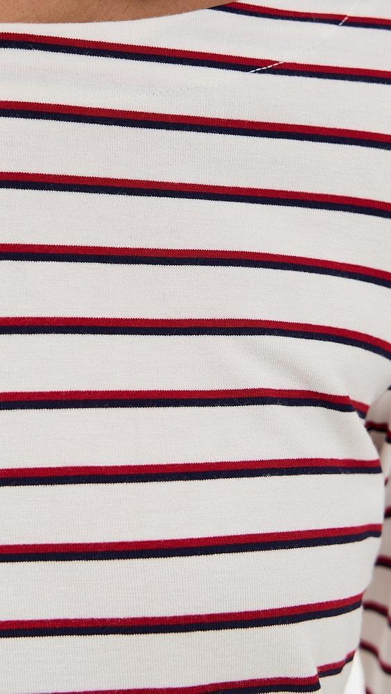 L'AGENCE Lucille Boat Neck Stripe Shirt | Shopbop Product Image