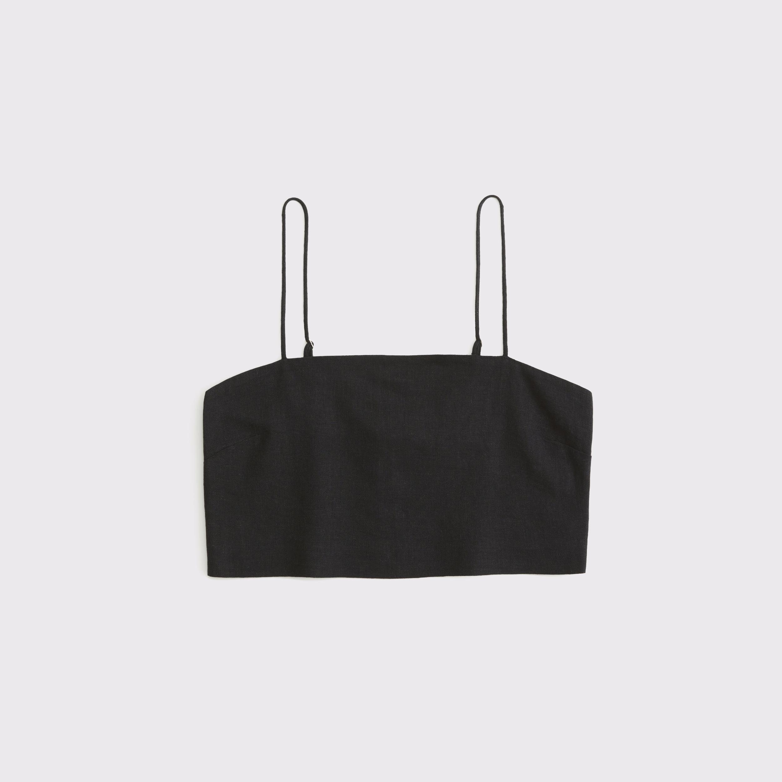 Cropped Linen-Blend Cami Product Image