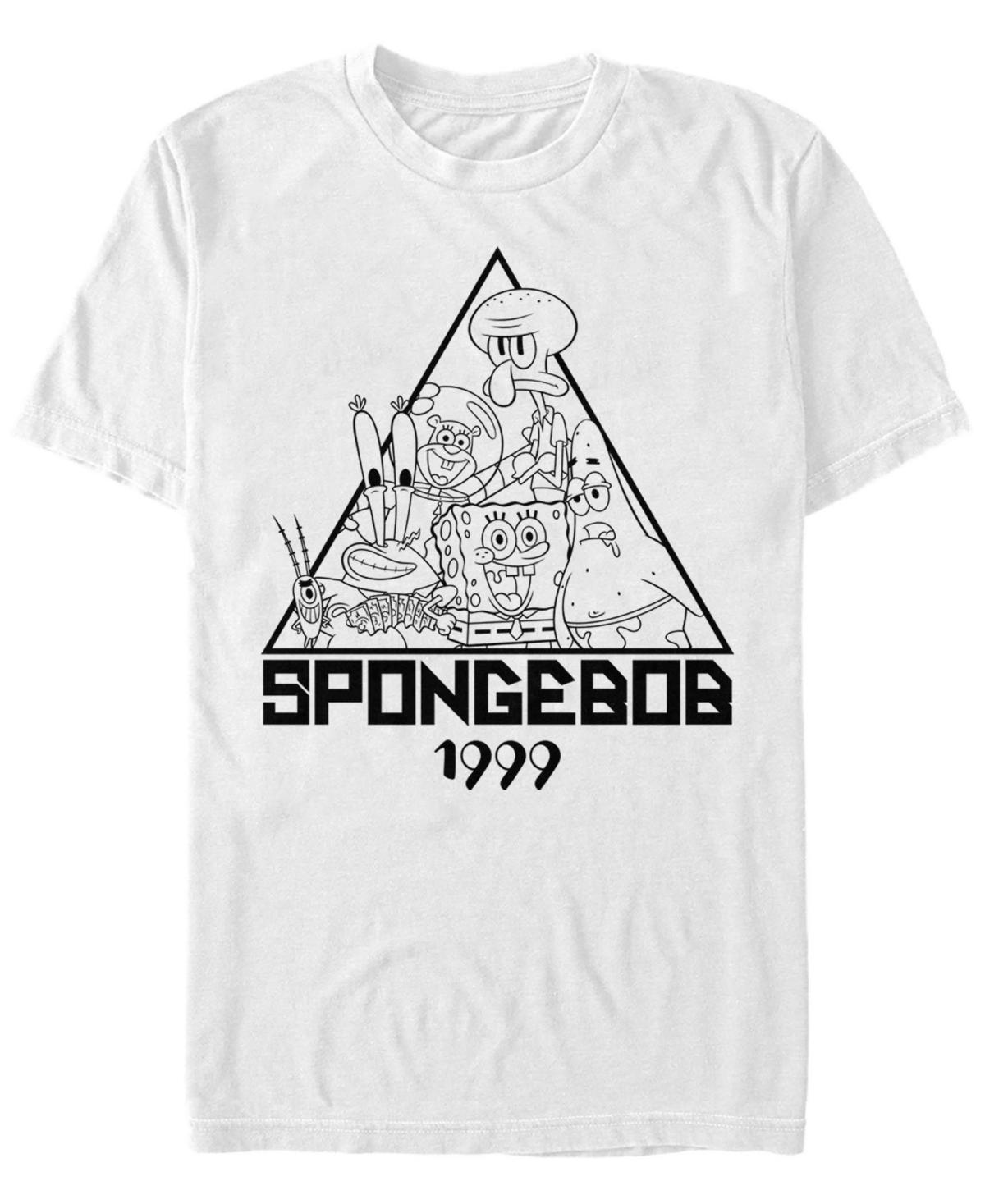 Men's SpongeBob SquarePants 1999 Group Shot Outline Triangle Tee, Size: XXL, White Product Image