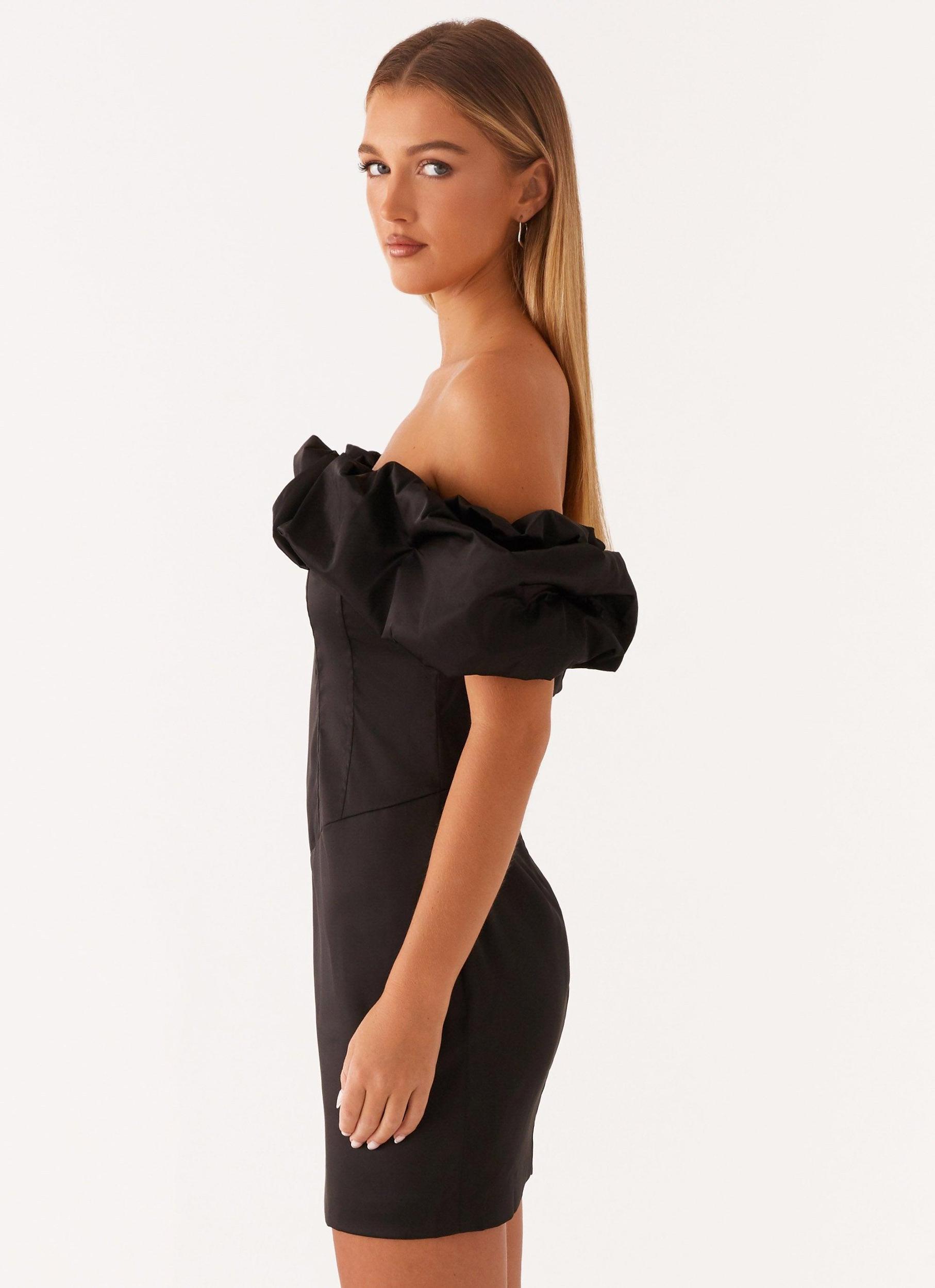 Read My Mind Mini Dress - Black Girls Product Image