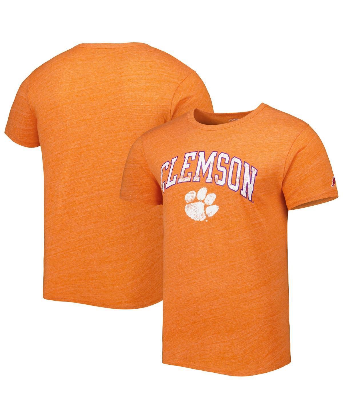 Men's League Collegiate Wear Heather Orange Clemson Tigers 1965 Arch Victory Falls Tri-Blend T-Shirt, Size: XL Product Image