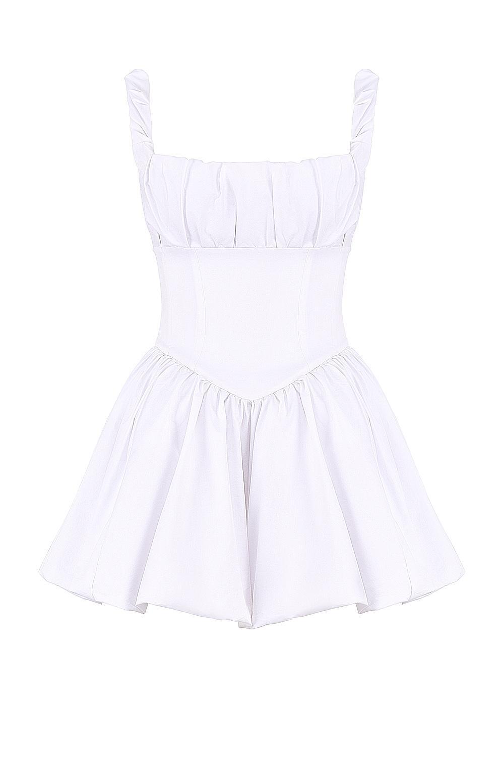 Le Puff White Cotton Tulle Mini Dress Product Image