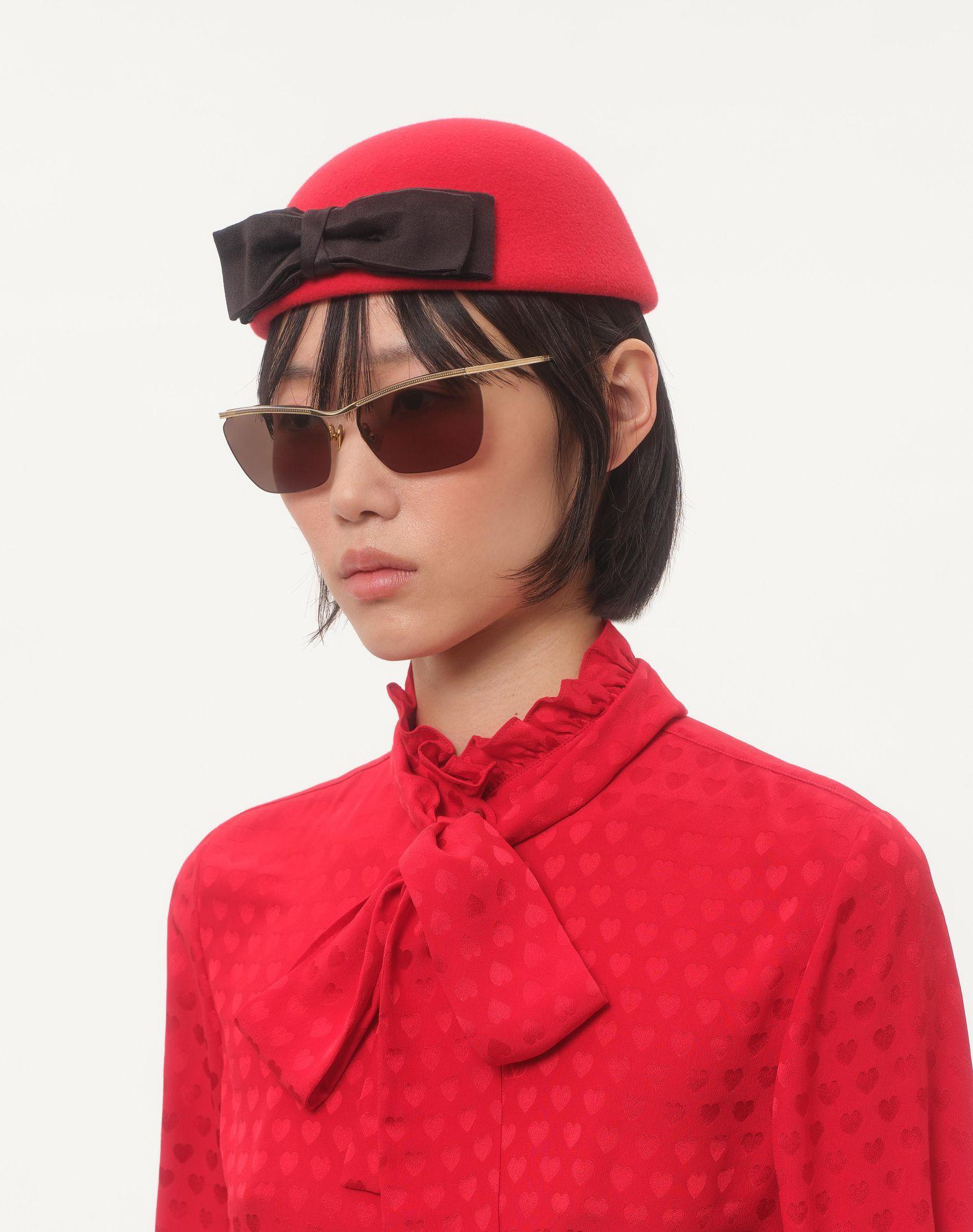 Vlogo Signature Hat In Lapin Fabric With Satin Bow Product Image