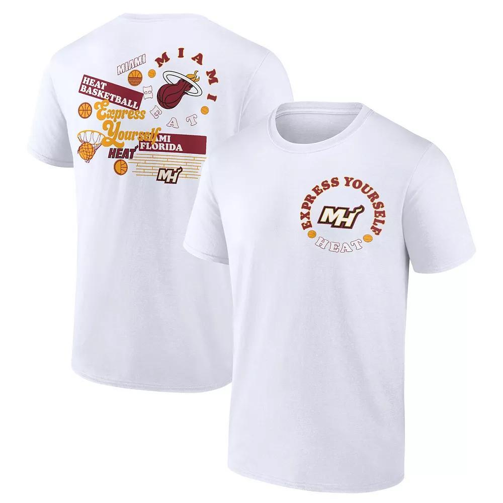 Men's Fanatics Branded White Miami Heat Street Collective T-Shirt, Size: 2XL Product Image