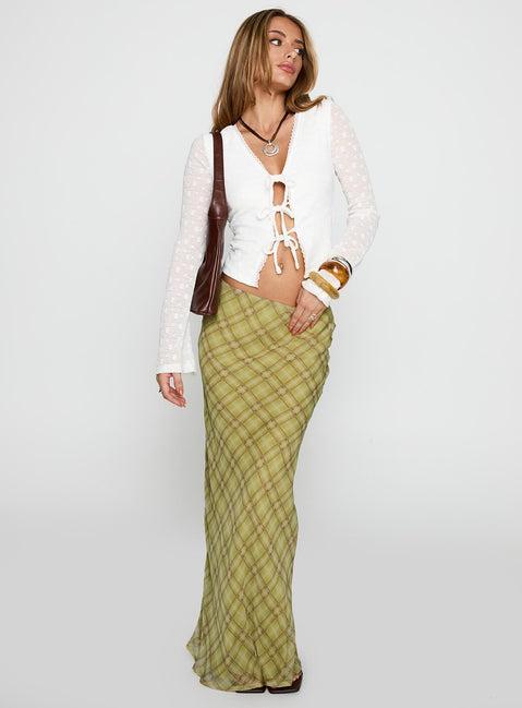 Like An Angel Long Sleeve Tie Up Top White Product Image