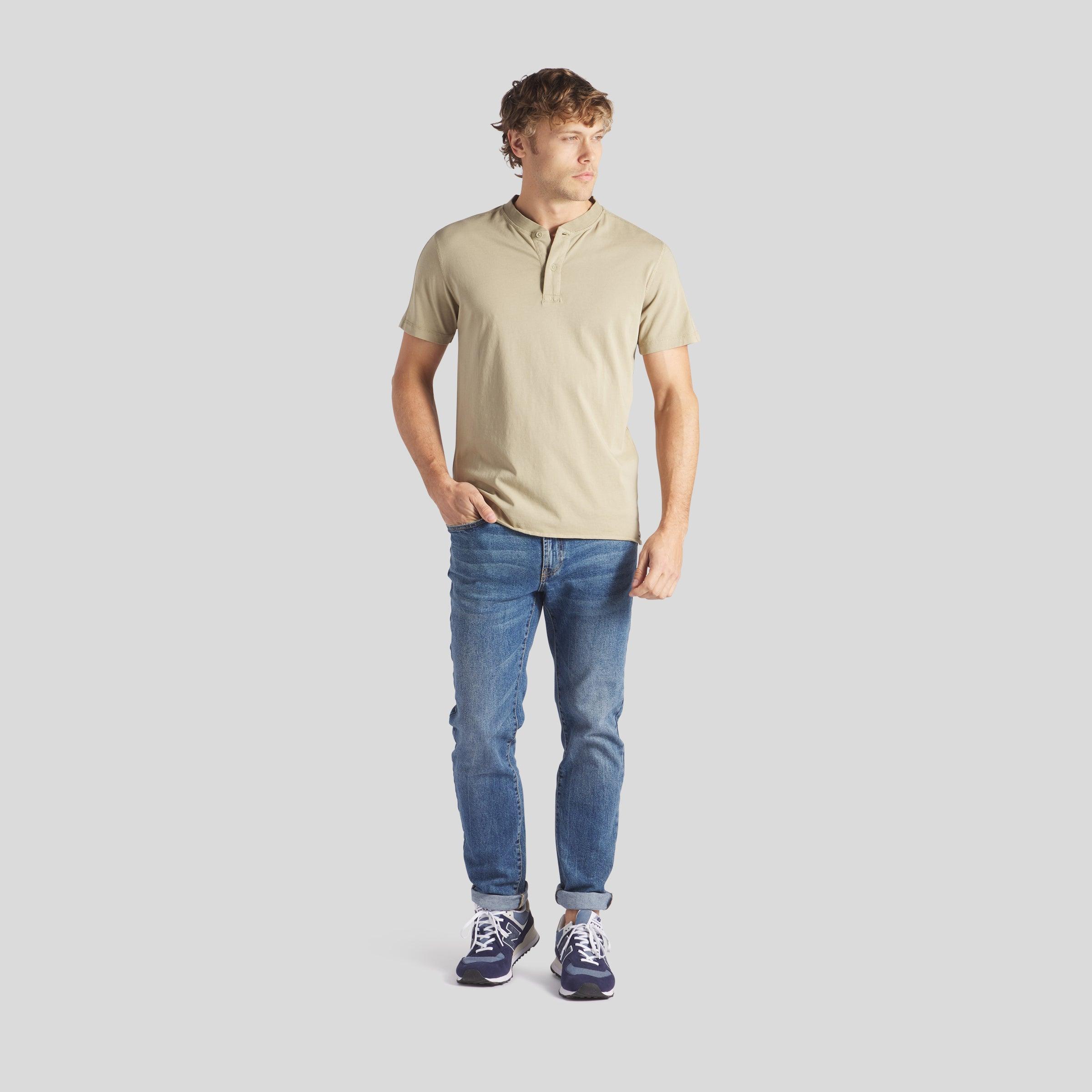 Cooper Short Sleeve Henley - Dried Herb * Product Image
