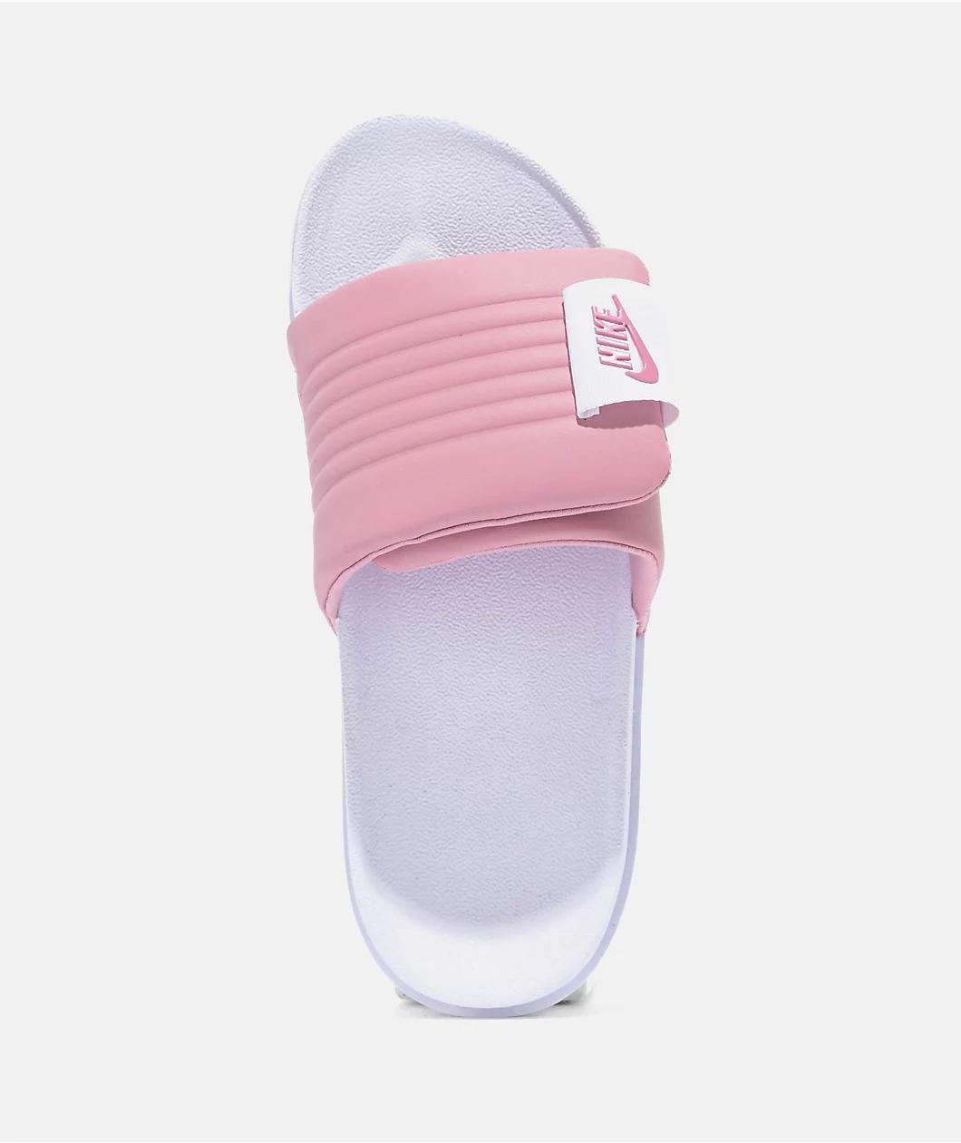 Nike Offcourt Adjust White & Pink Slide Sandals Product Image