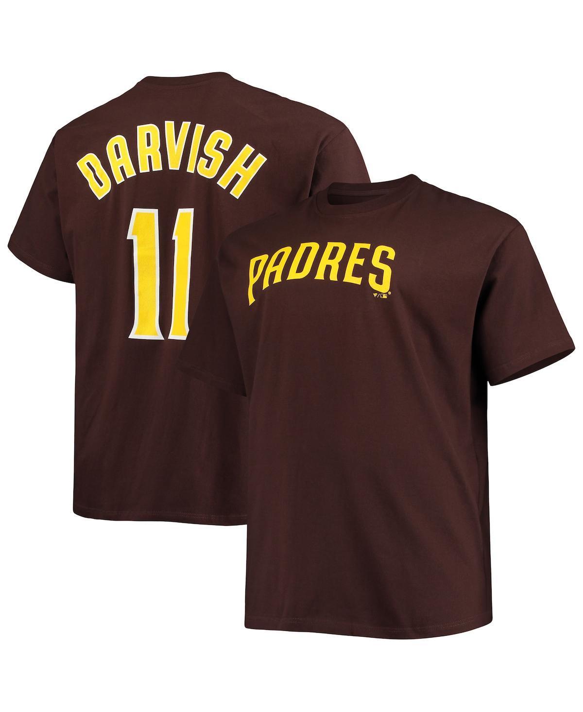 Men's Yu Darvish Brown San Diego Padres Big & Tall Name & Number T-Shirt, Size: 3XB Product Image