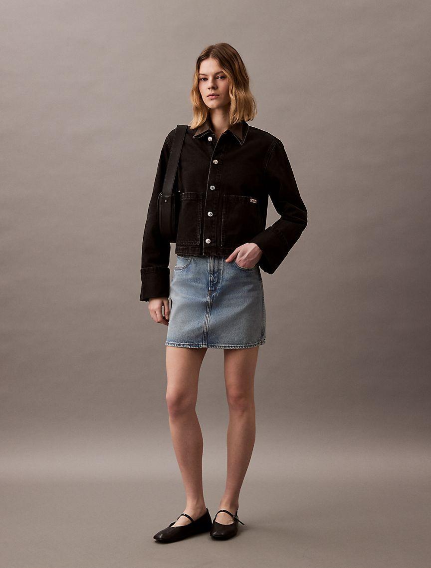 Cuff Sleeves Denim Jacket Product Image