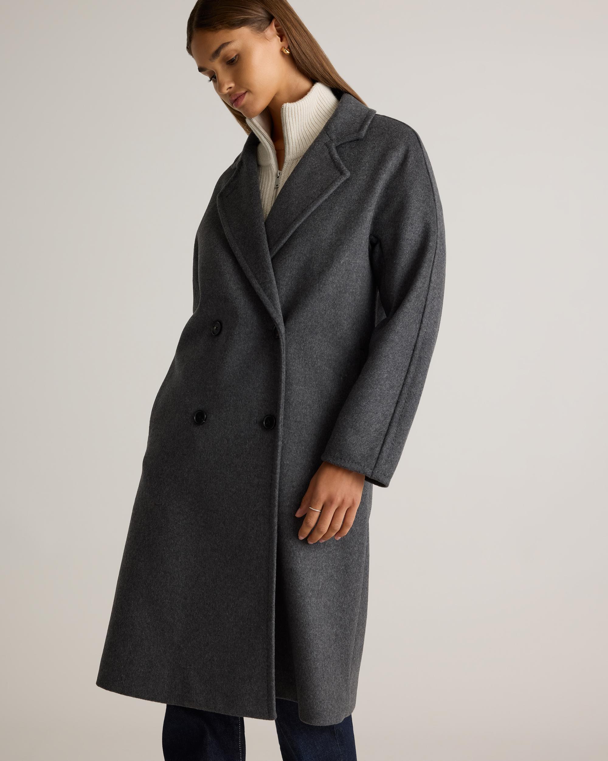 Quince | Women's Italian Wool Double-Breasted Slouch Coat Size XL Product Image