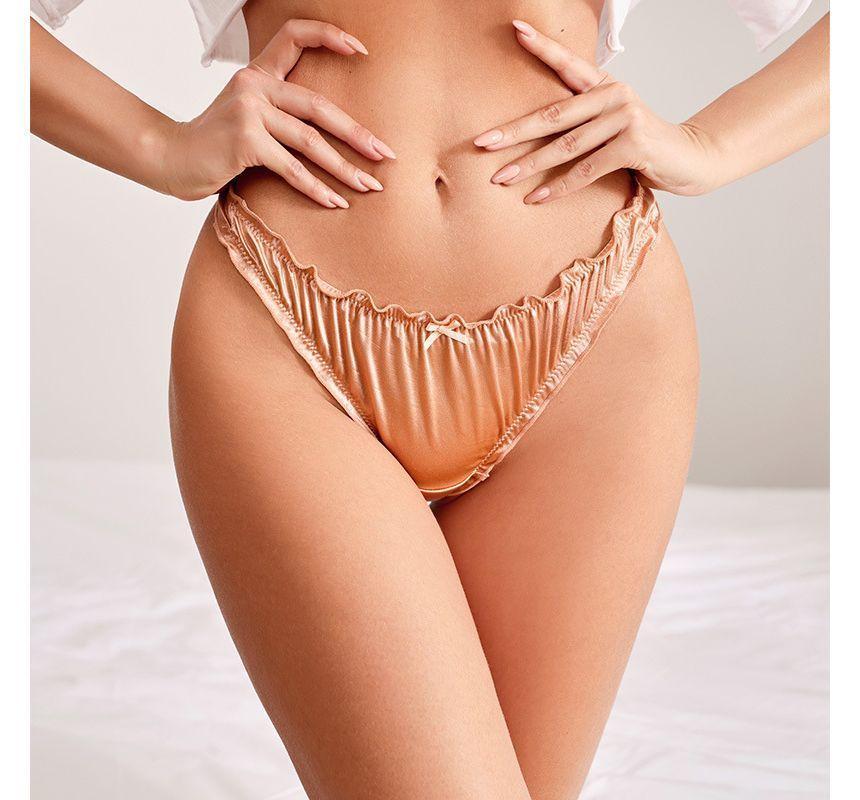 Satin Ruched Panties Product Image