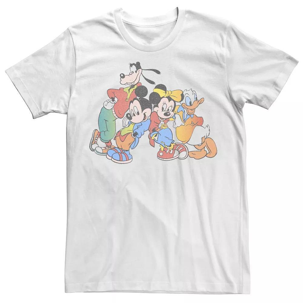 Disney's Mickey Mouse & Friends Men's 90's Style Portrait Tee, Boy's, Size: Medium, White Product Image