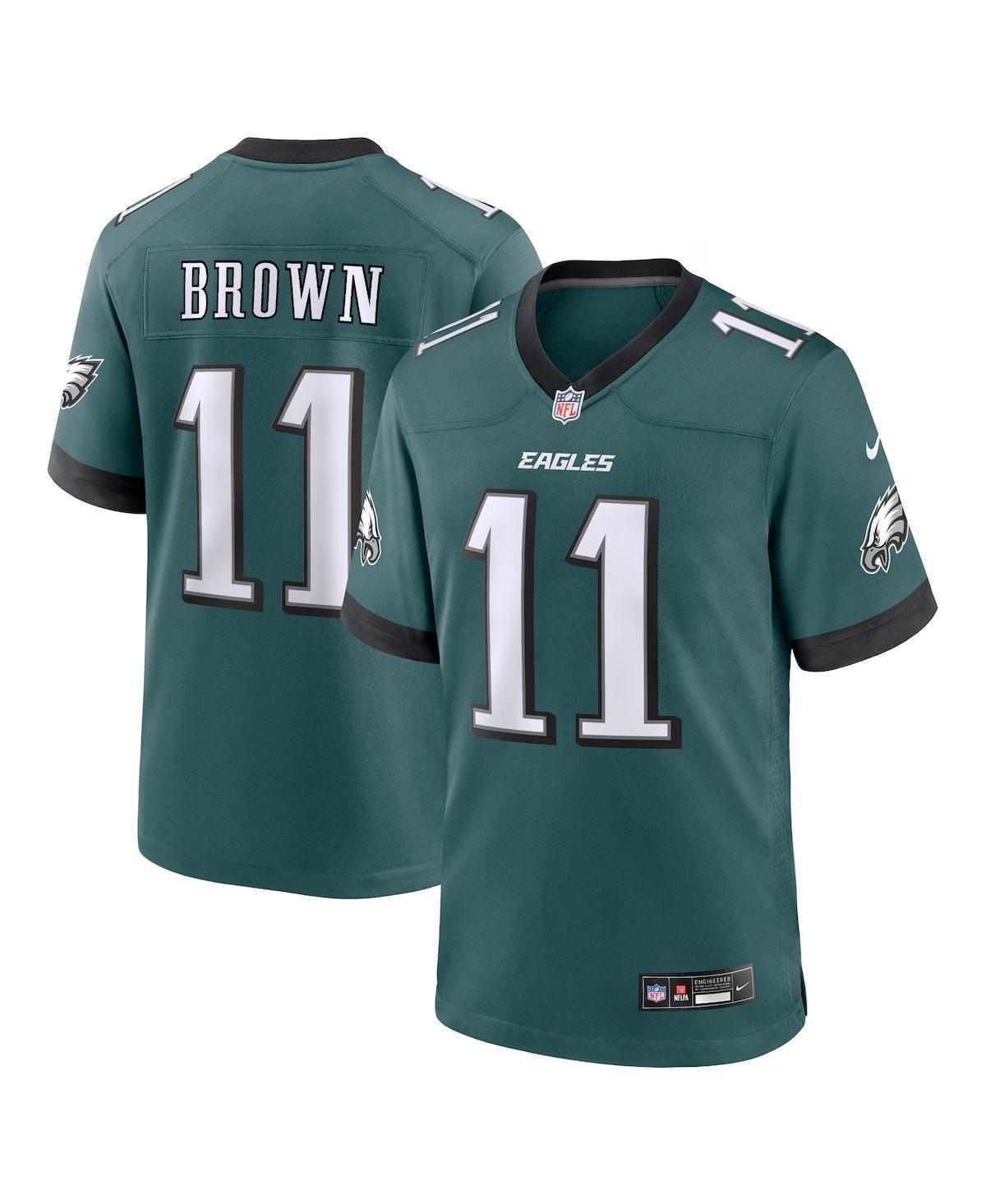 Men's Nike A.J. Brown Midnight Green Philadelphia Eagles Team Game Jersey, Size: XL Product Image