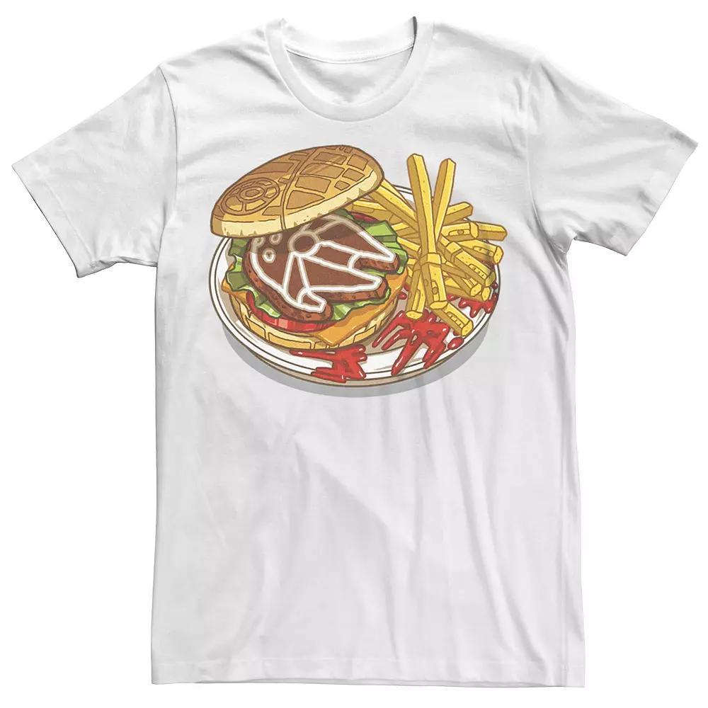 Big & Tall Star Wars Burger And Fries Plate Graphic Tee, Men's, Size: 3XL, White Product Image