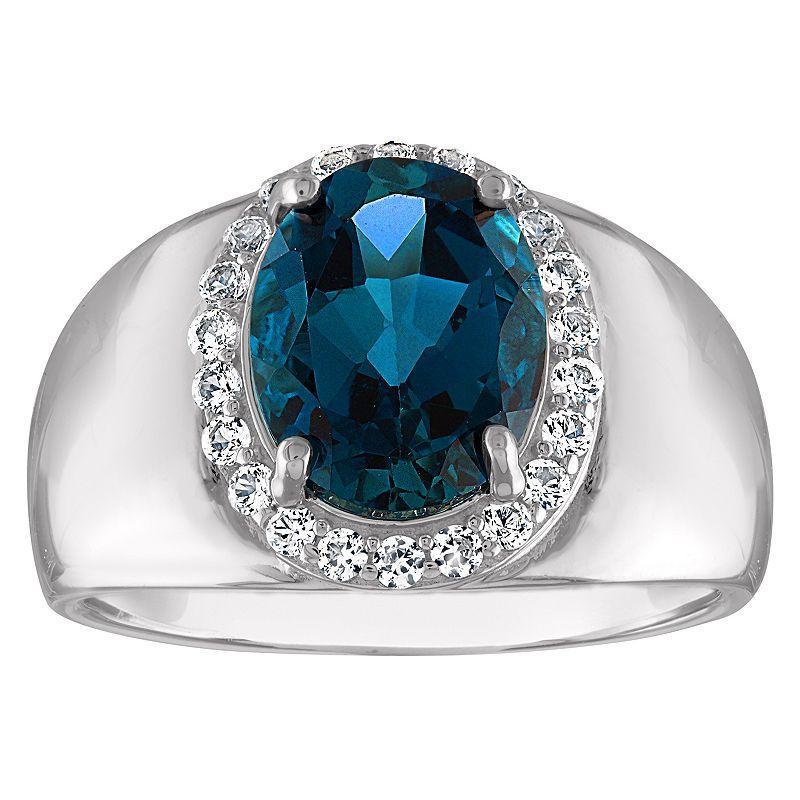 Designs by Gioelli Sterling Silver London Blue Topaz Ring, Womens Product Image