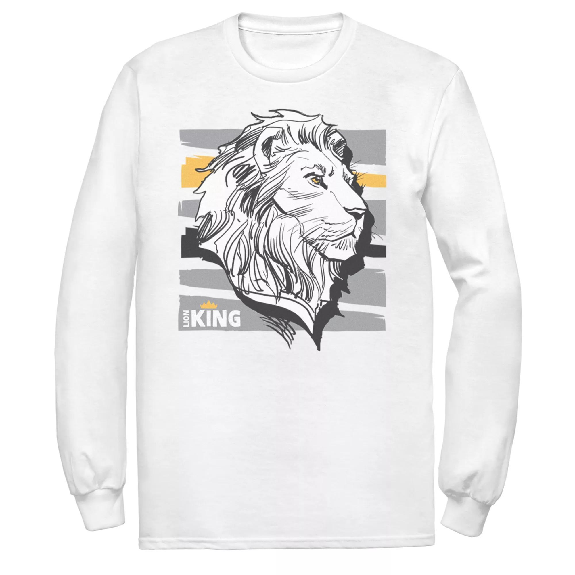 Disney's The Lion King Men's Mufasa Long Sleeve Graphic Tee, Size: Small, White Product Image