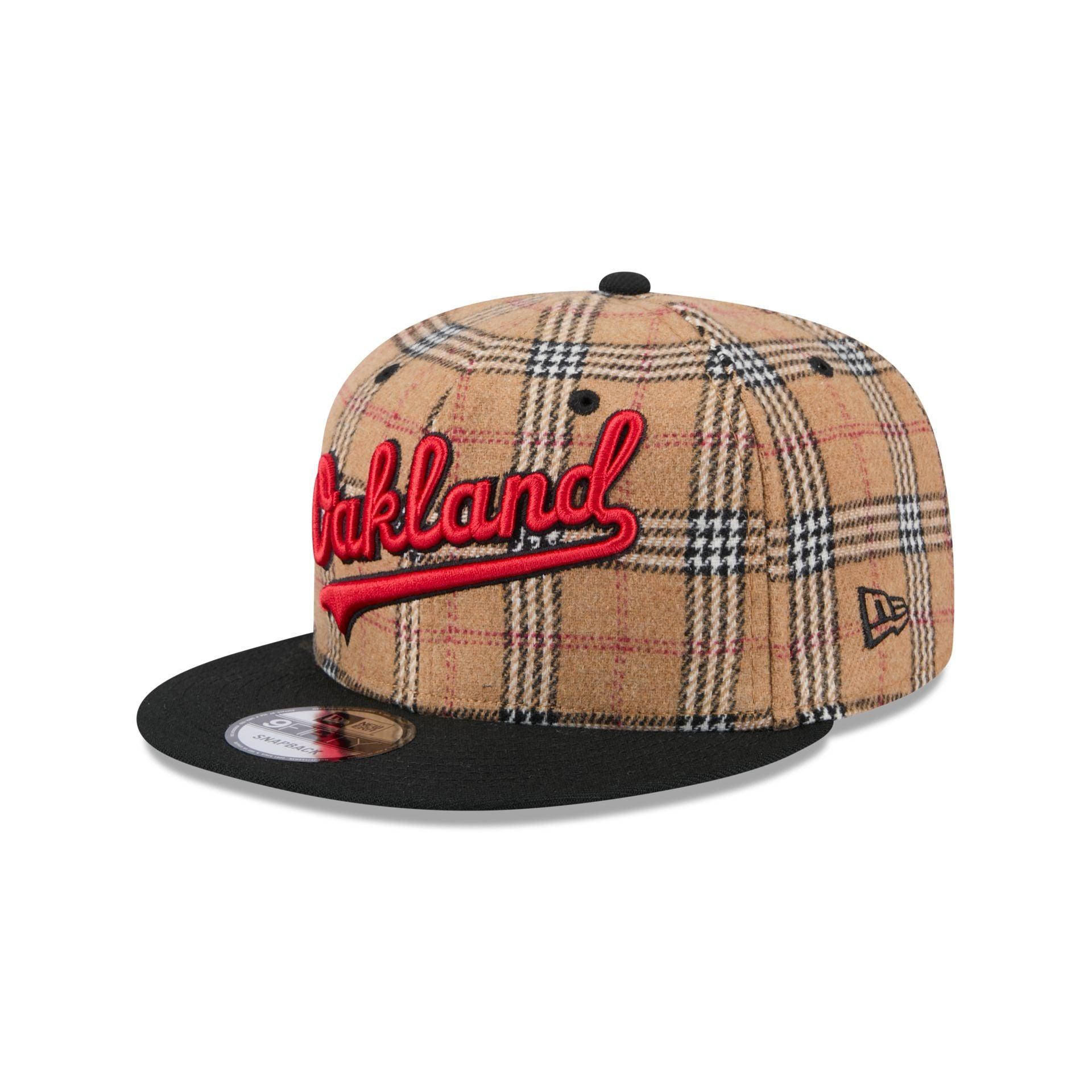 Oakland Athletics Tan Tartan 9FIFTY Snapback Hat Male Product Image