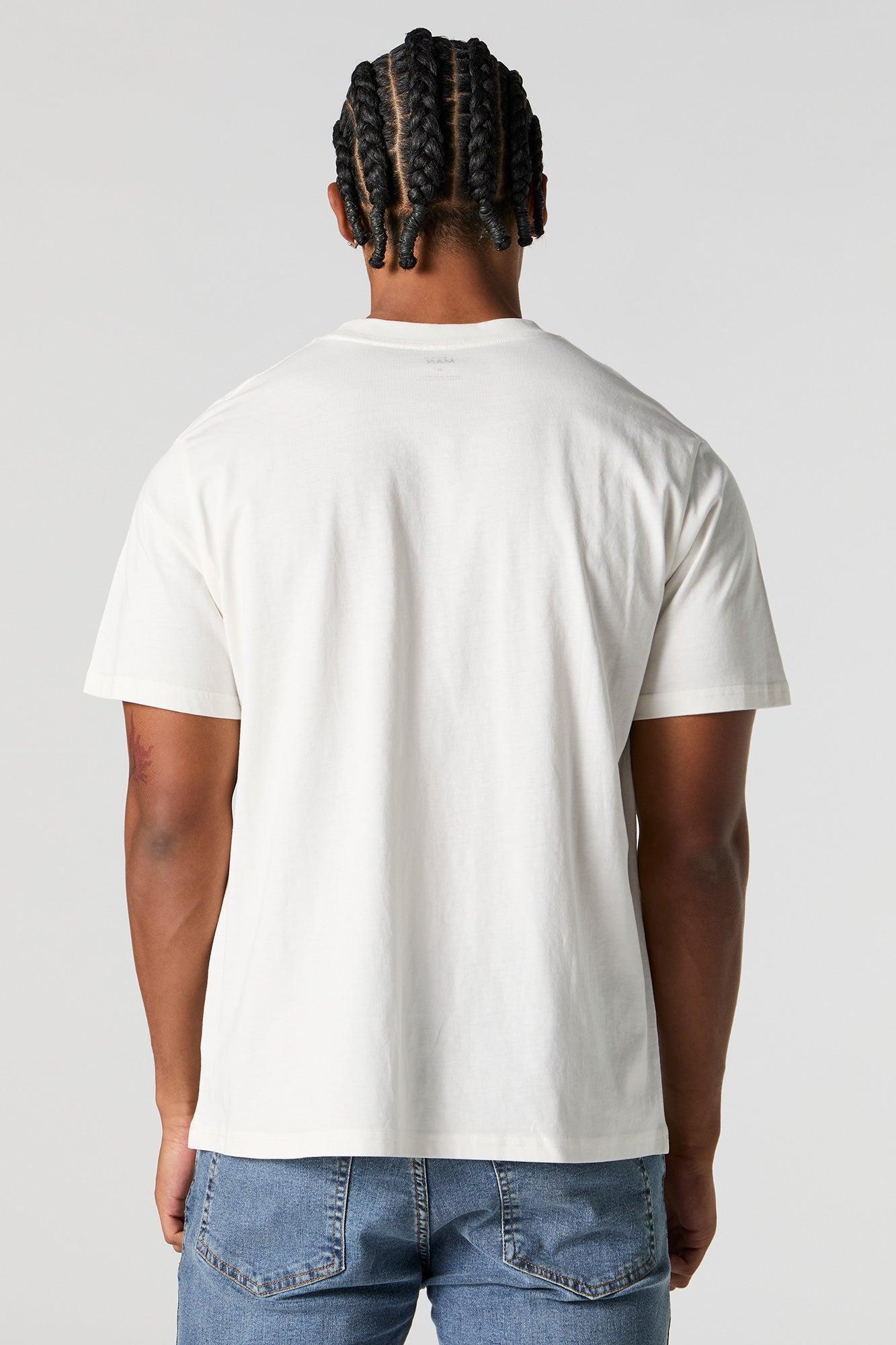 NYC Floral Embroidered T-Shirt Male Product Image