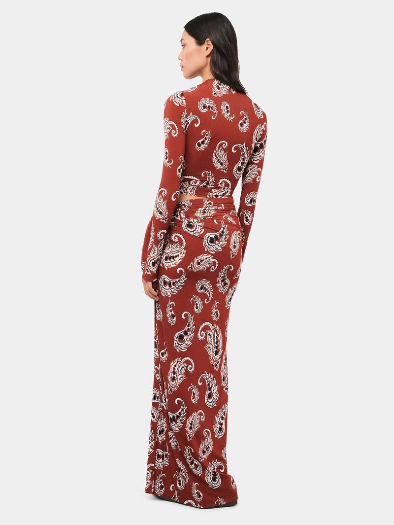 Paisley long split skirt Product Image
