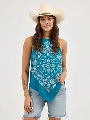 Women's Wrangler Bandana Diamond Front Tank Product Image