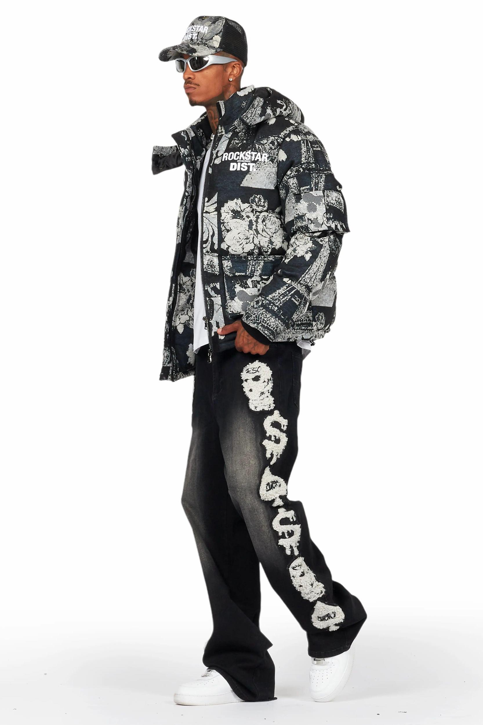 Francis Black Baggy Fit Jean Male Product Image