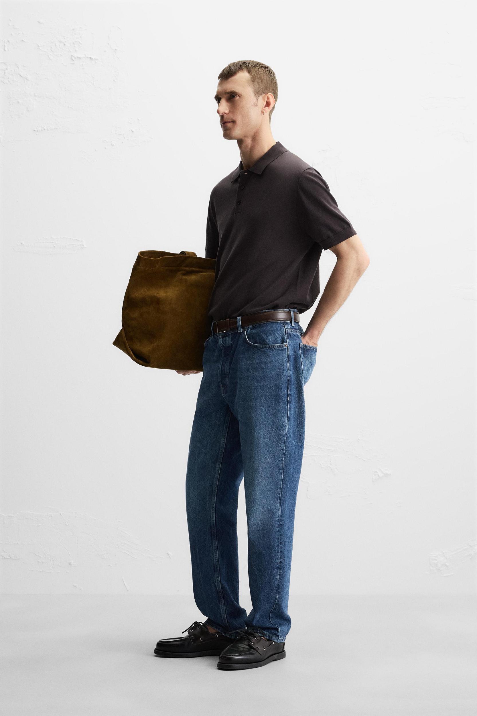 KNIT COTTON - LYOCELL POLO SHIRT Product Image