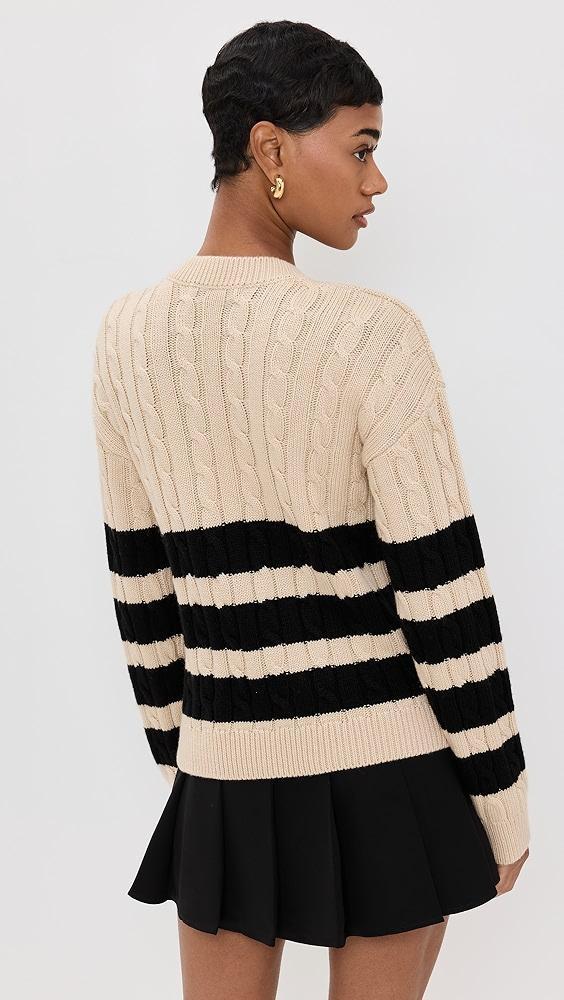 English Factory Striped Cable Knit Sweater | Shopbop Product Image