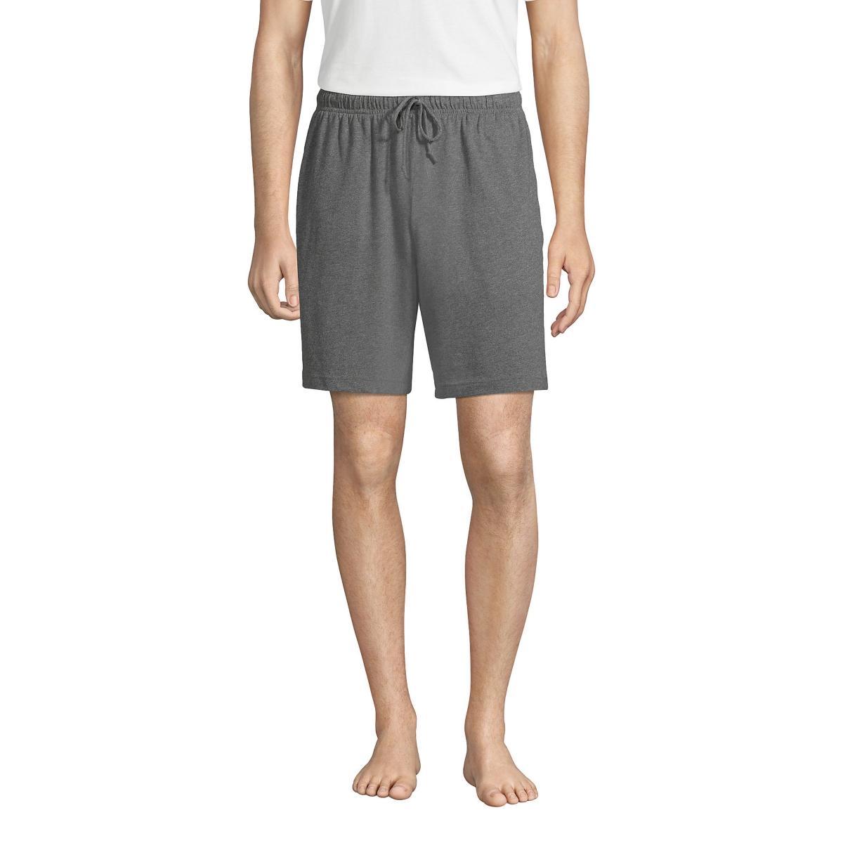 Men's Lands' End Knit Jersey Pajama Shorts, Size: Large, Black Product Image