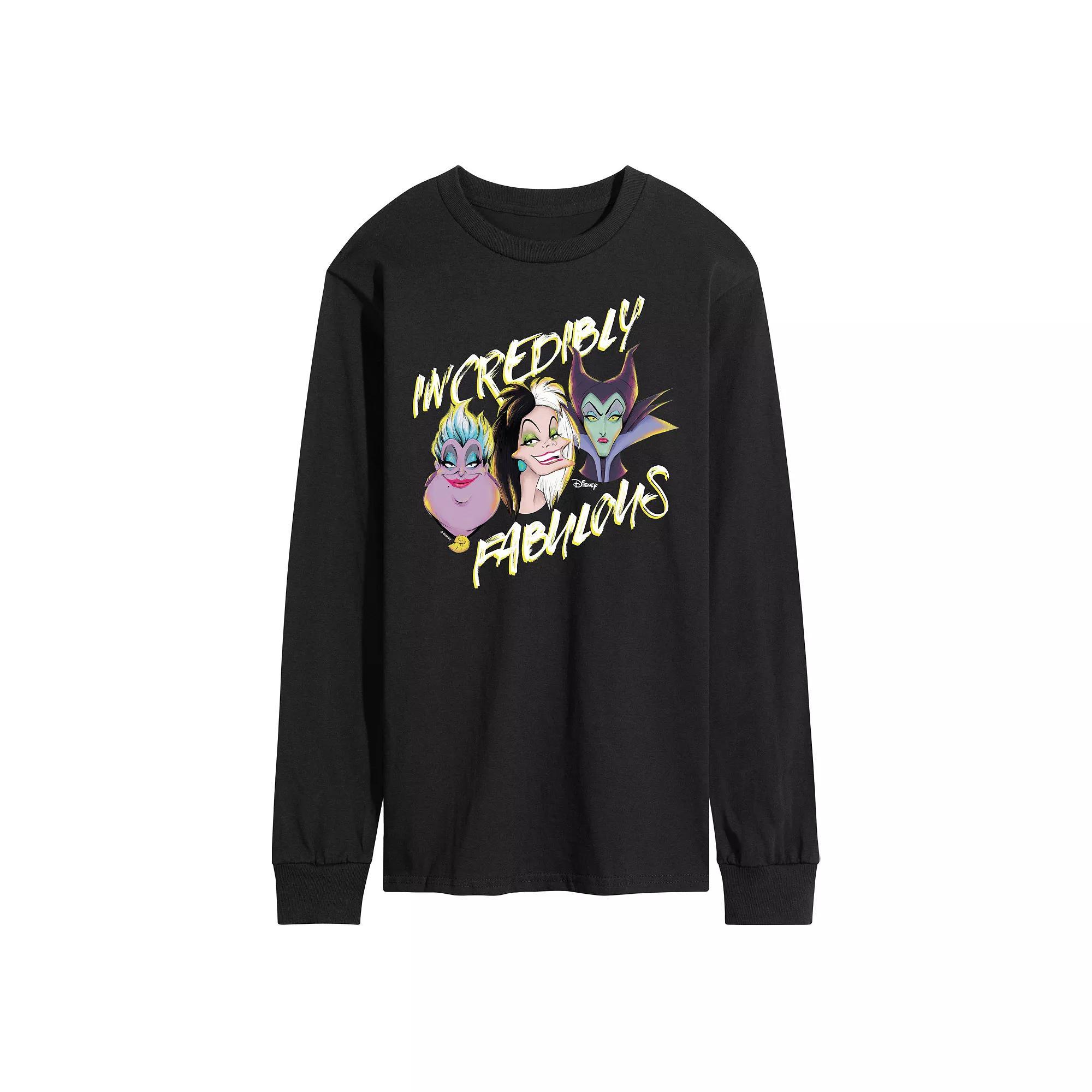 Disney Villains Mens Incredibly Fabulous Long Sleeve Graphic Tee Product Image