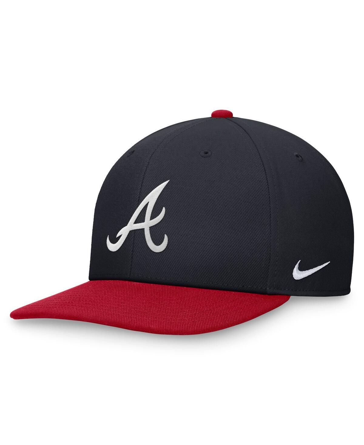 Mens Nike /Red Atlanta Braves Evergreen Two-Tone Snapback Hat Blue Product Image