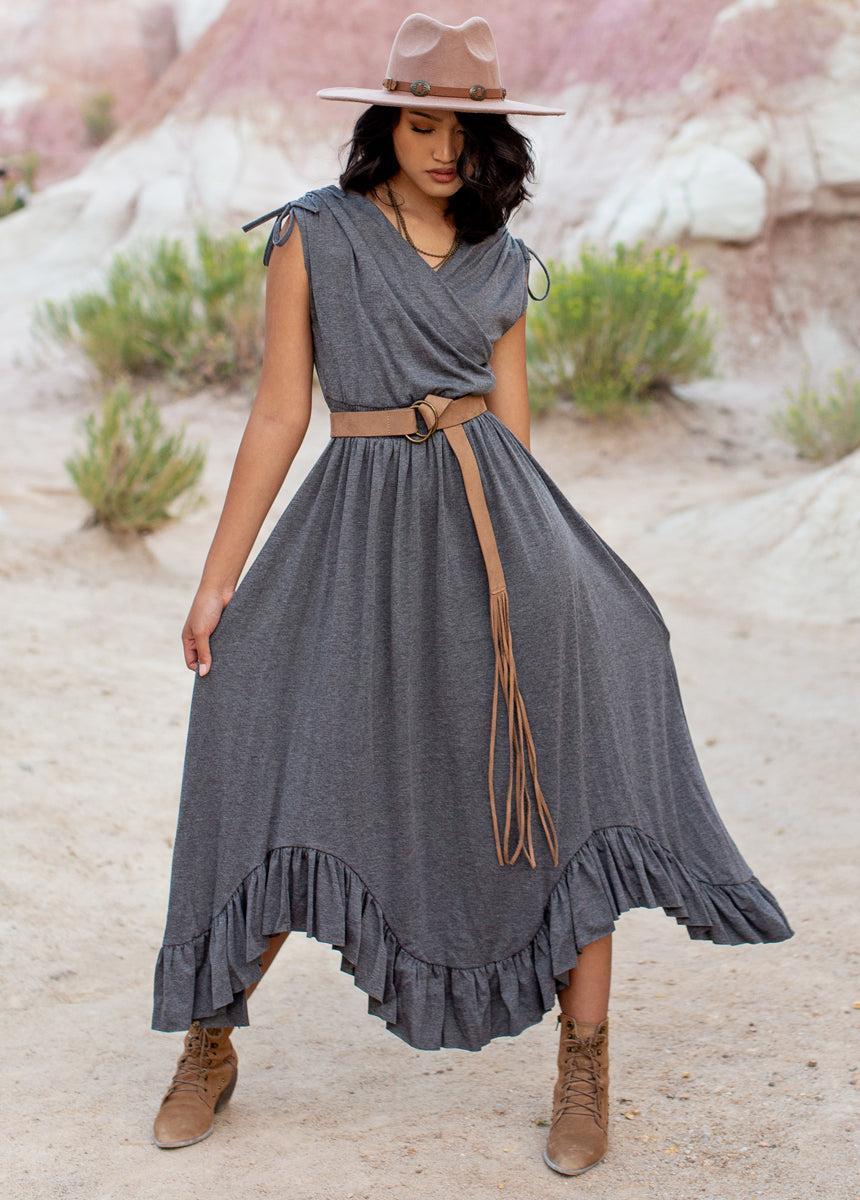 Giovanna Dress in Heather Charcoal Female Product Image