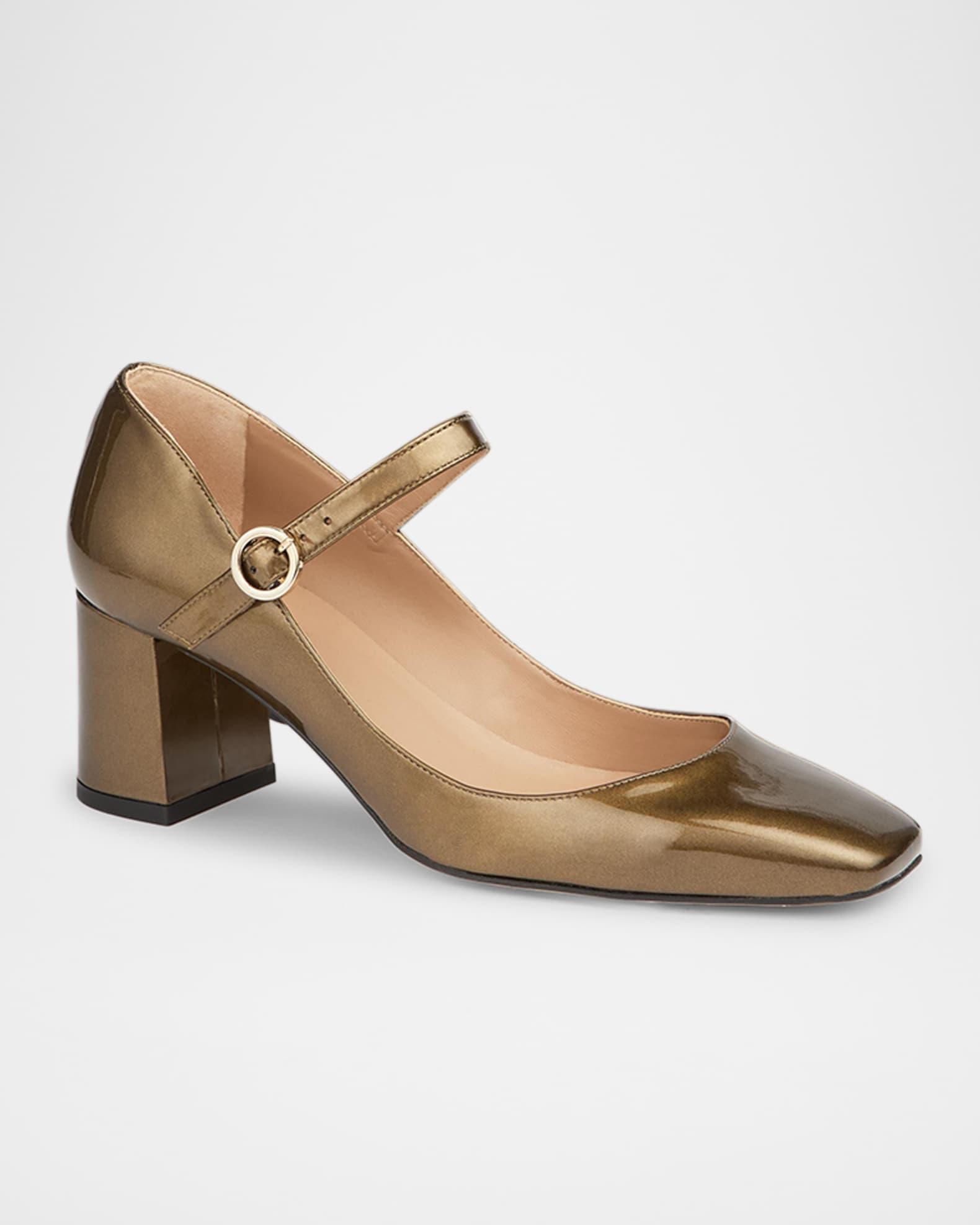 Winter Metallic Leather Mary Jane Pumps Product Image