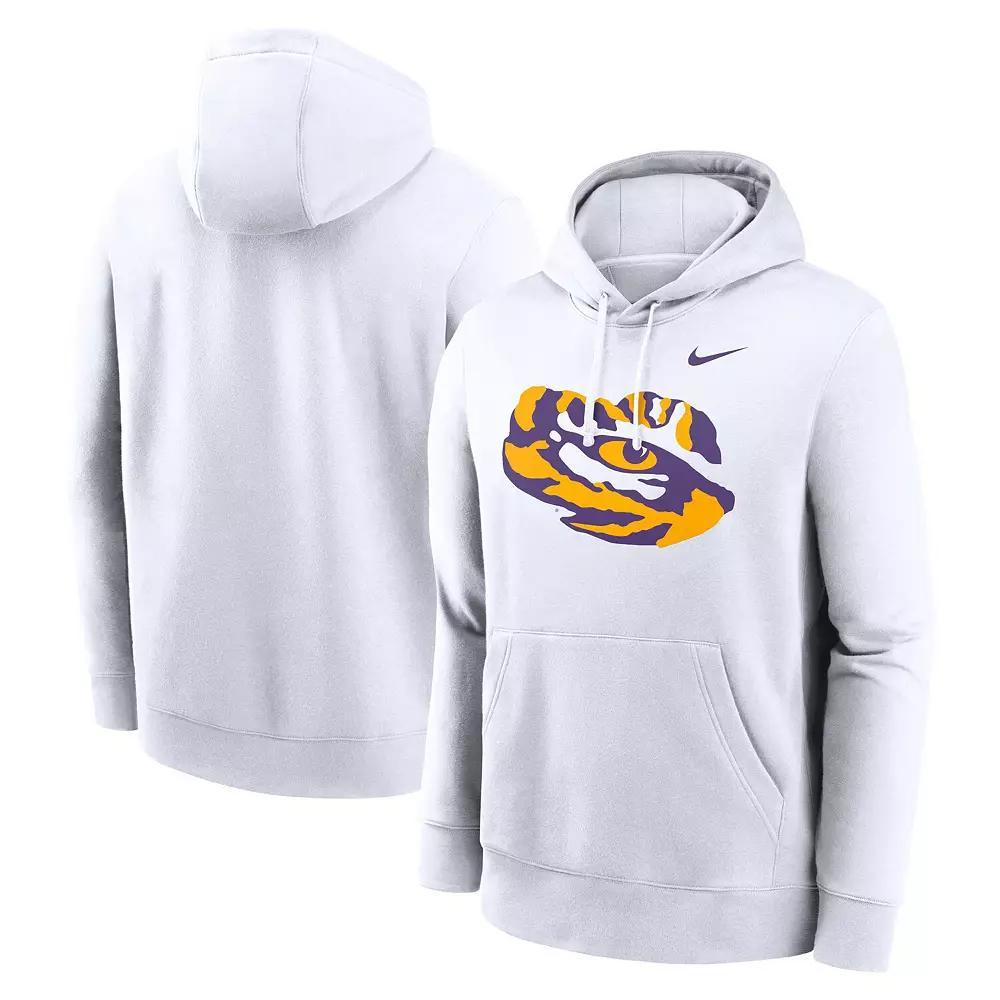 Men's Nike White LSU Tigers Primetime Alternate Logo Club Fleece Pullover Hoodie, Size: Large Product Image