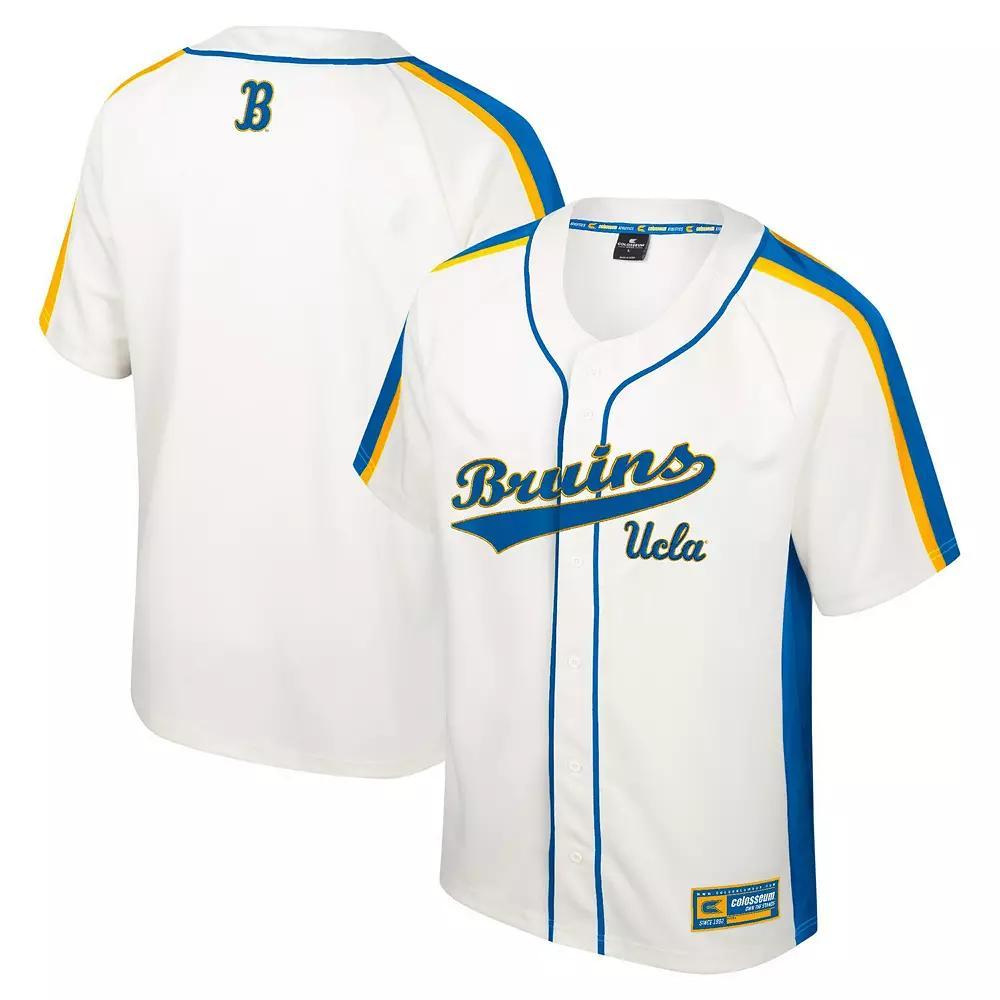 Men's Colosseum Cream UCLA Bruins Ruth Button-Up Baseball Jersey, Size: Large, Beige Product Image